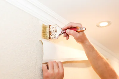 Pose de papier peint au Cambout — revêtements muraux et toiles de verre